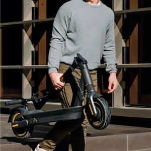 NINEBOT MAX G2 Black Electric Scooter with Yellow Accents